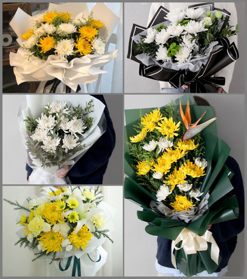 重庆九龙坡区中梁山街道白事花束代送